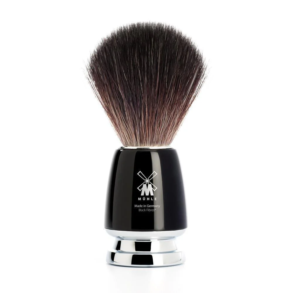 MÜHLE RYTMO 4 Pc. Shaving Set, Black Fibre Brush & Gillette® Fusion™ Razor, Black - Image 3